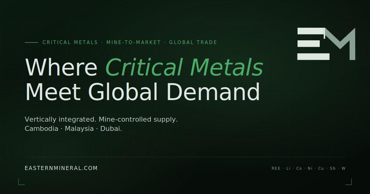 Eastern Mineral critical metals trading